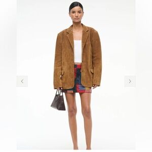 BGSD Brown Leather Blazer Size 2XL